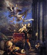 TIZIANO Vecellio Philip II Offering Don Fernando to Victory oil painting